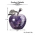 Amethyst Crystals Healing, reiki healing Crystals Stone Decors 1.2 Inch Carved Polished Natural Gemstone Apple Craft